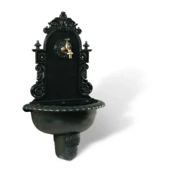 DÉCORATION D'AUTREFOIS - Fontaine de jardin aluminium vert - décoration d'autrefois