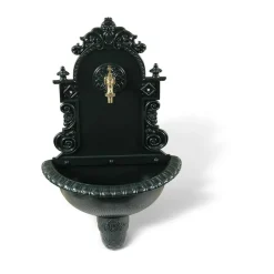 DÉCORATION D'AUTREFOIS - Fontaine de jardin aluminium vert - décoration d'autrefois