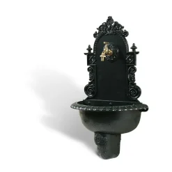 DÉCORATION D'AUTREFOIS - Fontaine de jardin aluminium vert - décoration d'autrefois