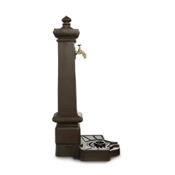 DÉCORATION D'AUTREFOIS - Fontaine de jardin aluminium marron - décoration d'autrefois