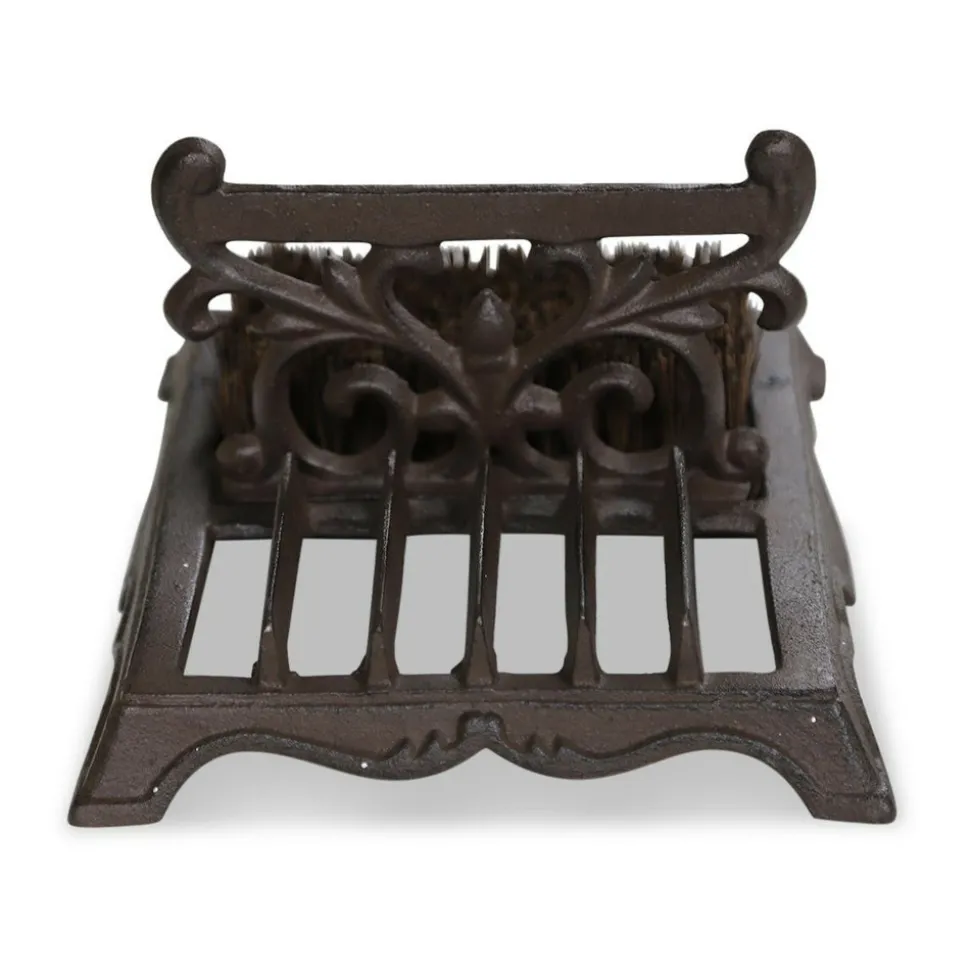 DÉCORATION D'AUTREFOIS - Gratte-pied fonte fonte marron - décoration d'autrefois