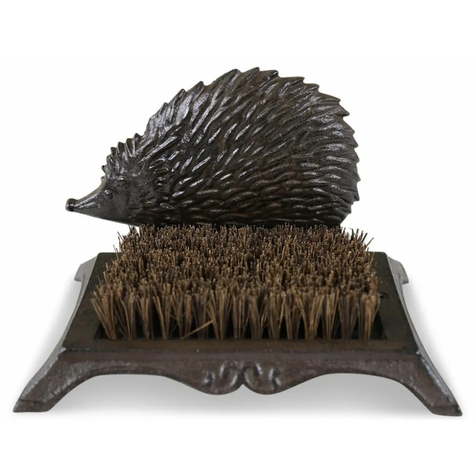 DÉCORATION D'AUTREFOIS - Gratte-pied fonte fonte marron - décoration d'autrefois