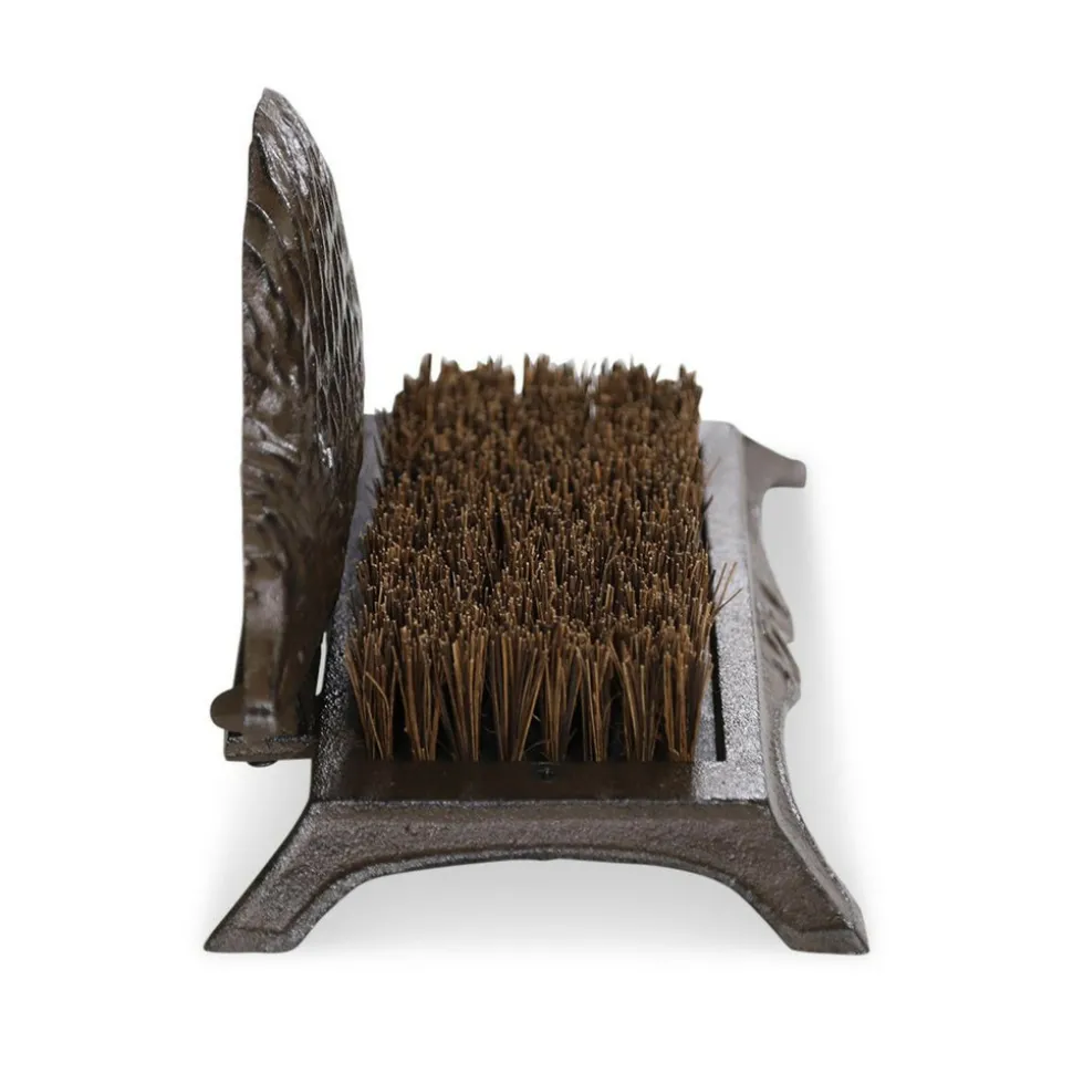 DÉCORATION D'AUTREFOIS - Gratte-pied fonte fonte marron - décoration d'autrefois