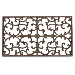 DÉCORATION D'AUTREFOIS - Paillasson rectangulaire fonte fonte marron - décoration d'autrefois