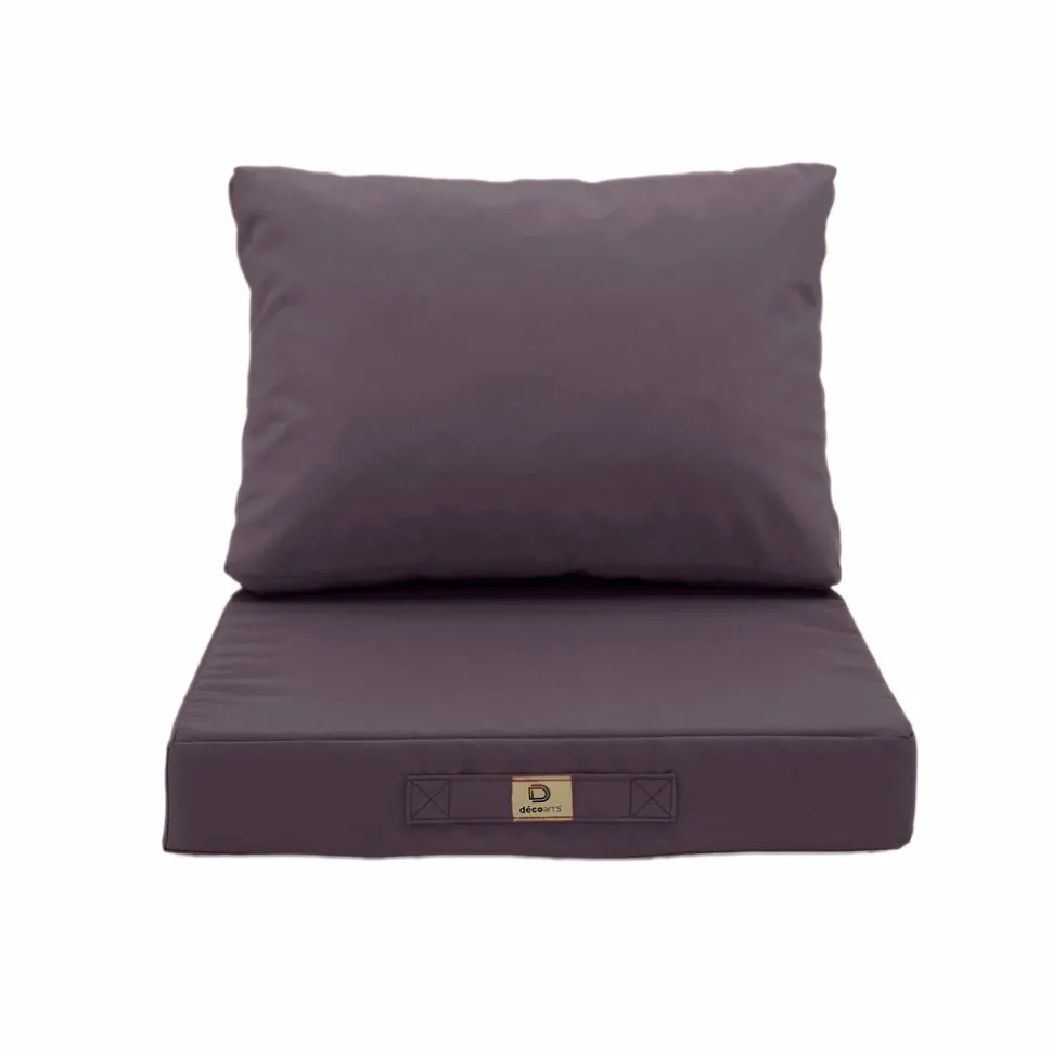 DECO ARTS - Coussins pour salon de jardin déhoussable 50x60cm gris carbone