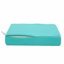 DECO ARTS - Coussins pour salon de jardin déhoussable 50x60cm bleu caraïbes