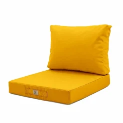 DECO ARTS - Coussins pour salon de jardin déhoussable 50x60cm jaune