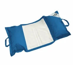 DECO ARTS - Pouf piscine en polyester 170x90 cm bleu pétrole