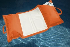 DECO ARTS - Pouf piscine en polyester 170x90 cm orange