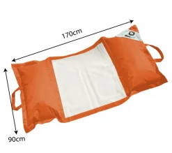 DECO ARTS - Pouf piscine en polyester 170x90 cm orange