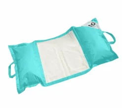 DECO ARTS - Pouf piscine en polyester 170x90 cm bleu caraïbes