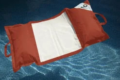 DECO ARTS - Pouf piscine en polyester 170x90 cm terracotta