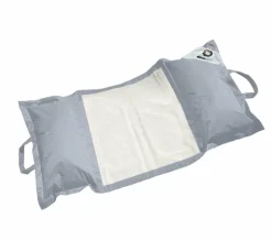 DECO ARTS - Pouf piscine en polyester 170x90 cm gris galet