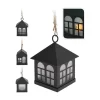 DECORATION WITH LIGHT - Petite lanterne maison led 6x8cm noire 1xcr2032