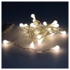 DECORATIVE LIGHTNING - Guirlande avec piles 20 leds, sphérique blanc chaleureux 2,3m