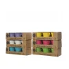 DECORIS - Pack de 3 bougies citronelle 45g ø5x6,5cm couleurs assortits