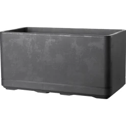 DEROMA - Bac muret Cosmo, à réserve d'eau, coloris anthracite - L.78cm