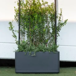 DEROMA - Bac muret Cosmo, à réserve d'eau, coloris anthracite - L.78cm