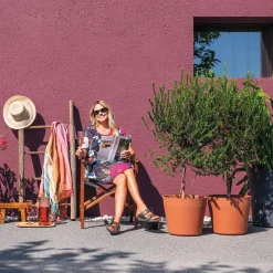 DEROMA - Pot Vaso Origin Cotto, coloris marron - D.48cm