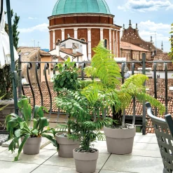 DEROMA - Pot Vaso Perfetto Grafite en terre cuite - H.19,7 x D.24 m