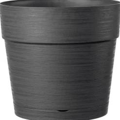 DEROMA - Pot Vaso Save R à réserve d'eau en plastique Anthracite Ø29cm