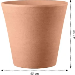 DEROMA - Vase Conico Primitivo White en terre cuite Ø 43 x H. 41cm