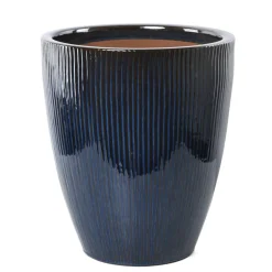 DEROMA - Vase Haut Waterfall en terre cuite émaillée - D.32,5xH.37cm