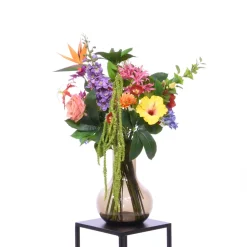 DESIGN PLANTS - Bouquet artificiel entrelacé sienna valencia coloré