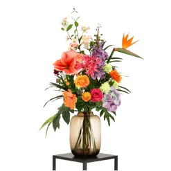 DESIGN PLANTS - Bouquet artificiel lié à la main tess seattle – orange/violet