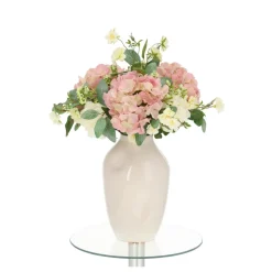 DESIGN PLANTS - Bouquet artificiel lié à la main rose york - rose