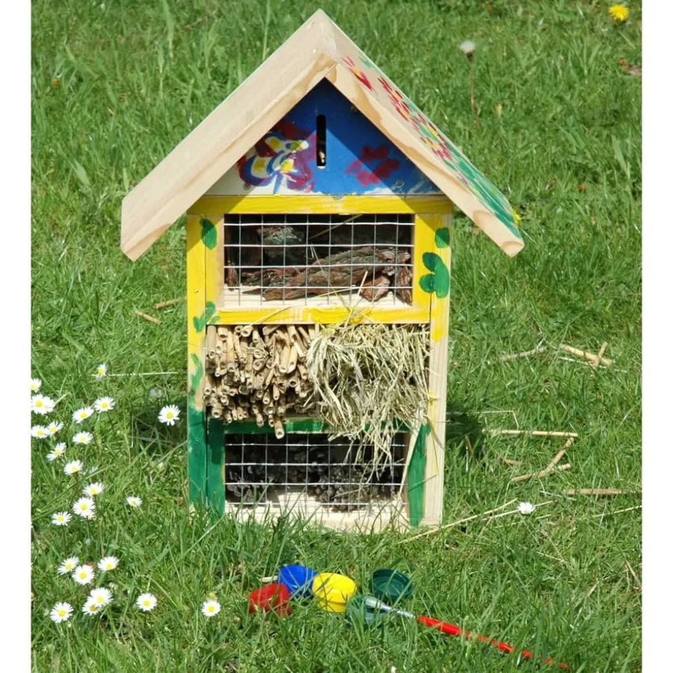 DOBAR - Kit de bricolage pour hôtel à insectes pour enfants naturel