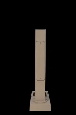 DOMMARTIN - Fontaine borne pixel avec vasque taupe avec robinet rounded h. 103cm x l. 5