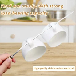 DOWNYPAWS - 35 brochettes en acier inoxydable de 13,7 pouces avec poignées