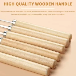 DOWNYPAWS - 35 brochettes en acier inoxydable de 13,7 pouces avec poignées