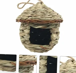 DOWNYPAWS - 2 décorations de nid d'oiseau tissées à la main