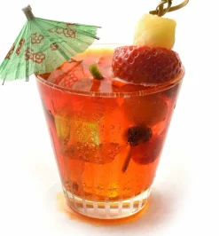 DOWNYPAWS - 100 mini bâtons de parapluie octogonaux pour la décoration des cocktails