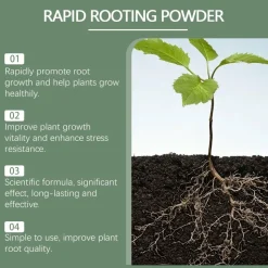 DOWNYPAWS - 2 sachets de poudre d'enracinement pour plantes
