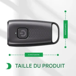 DOWNYPAWS - Aboiement pour chiens, dissuasion à ultrasons rechargeable avec indicateur led et fréquence réglable