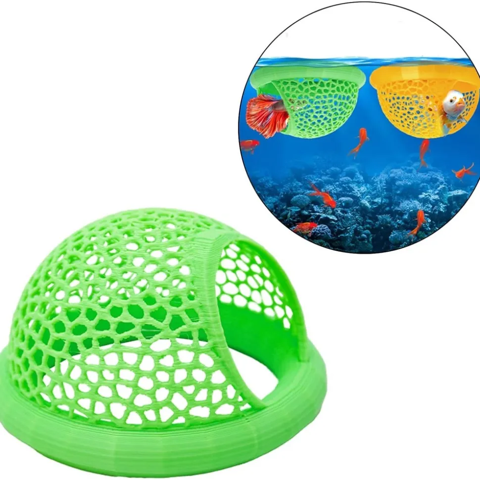 DOWNYPAWS - Abri flottant naturel pour poisson d'aquarium
