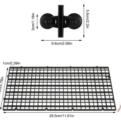DOWNYPAWS - Accessoires d'aquarium-grille pour aquarium ventouse-8 pièces 30*15cm 10 clips gratuits