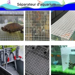 DOWNYPAWS - Accessoires d'aquarium-grille pour aquarium ventouse-8 pièces 30*15cm 10 clips gratuits