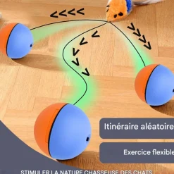 DOWNYPAWS - Balle pour chats jouets interactifs, électrique avec cordon