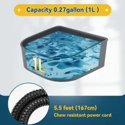 DOWNYPAWS - Bol d'eau chauffant anti-gel - 1l pour chats et petits animaux