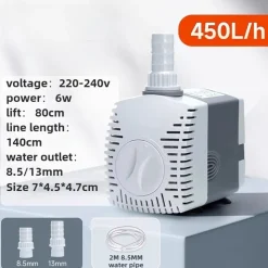 DOWNYPAWS - Bomba acuario 6w ultra silenciosa ajustable sumergible