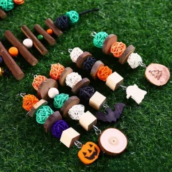 DOWNYPAWS - Boucles de perles en bois de pomme pour rongeurs type b