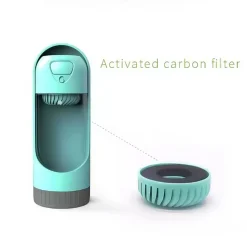 DOWNYPAWS - Bouteille d'eau portable pour voyage et animaux de compagnie - fontaine à boire avec filtre, fourniture d'extérieur