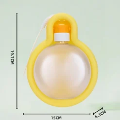 DOWNYPAWS - Bouteille d'eau pour chien pliable-grande bouteille jaune