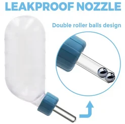 DOWNYPAWS - Bouteille d'eau pour hamster - distributeur automatique anti - fuite, boule 3 en 1 avec support de bol de nourriture