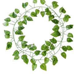 DOWNYPAWS - Branches de plantes artificielles, fleurs artificielles, vignes en ficelle, 12 feuilles de radis vert