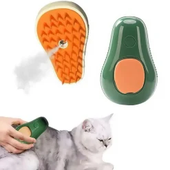 DOWNYPAWS - Brosse à vapeur multifonction pour animaux de compagnie et chats: outil de toilettage nettoyant et masseur pour poils
